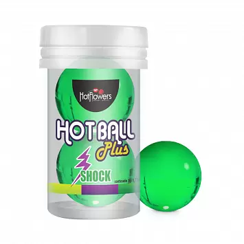 Лубрикант в капсулах с эффектом вибрации на силиконовой основе Shock Hot Ball Plus HotFlowers HC592