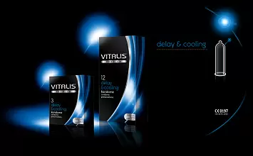Презервативы с охлаждающим эффектом VITALIS premium delay & cooling
