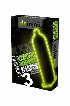 Презервативы светящиеся в темноте Luxe DOMINO NEON