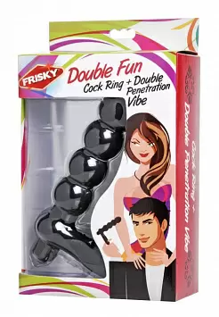 Вибронасадка для двойного удовольствия &quot;Double Fun Cock Ring with Double Penetration Vibe&quot;