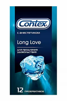 Презервативы продлевающие Contex Long Love с анестетиком