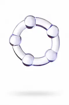 Прозрачное фиолетовое эрекционное кольцо A-Toys 768016