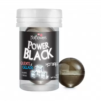 Лубрикант в капсулах на масляной основе с охлаждающе-разогревающим эффектом Power Black HotFlowers HC269