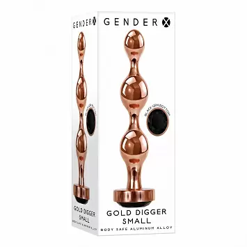 Золотой анальный стимулятор-елочка малый Gender X GOLD DIGGER SMALL