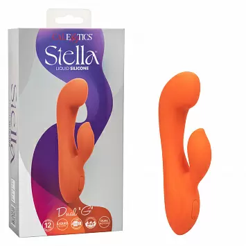 Вибратор кролик Dual G Stella liquid silicone Calexotics