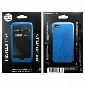 Синий силиконовый чехол HUSTLER для iPhone 4, 4S H41533-11001
