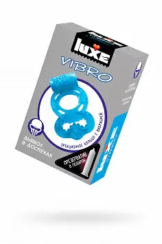 Виброкольцо LUXE VIBRO Дьявол в доспехах + презерватив