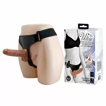 Страпон на трусиках с вагинальной пробкой и вибрацией Ultra Passionate Harness