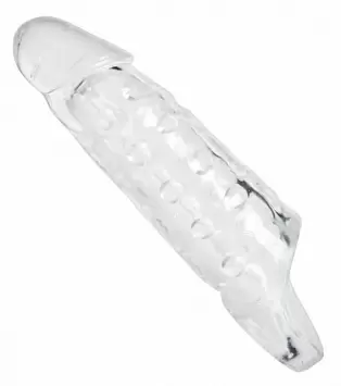 Увеличивающая насадка на пенис с кольцом для мошонки 14 см Tom of Finland
