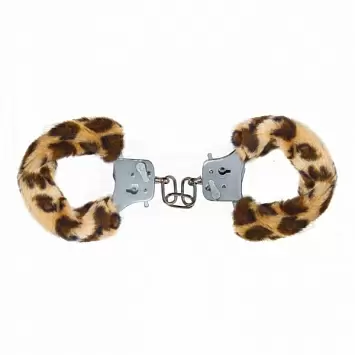 Наручники с мехом Furry Fun Cuffs Leopard