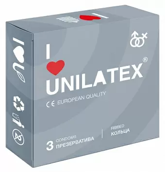 Презервативы ребристые Unilatex Ribbed