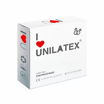 Презервативы гладкие ультратонкие Unilatex Ultrathin
